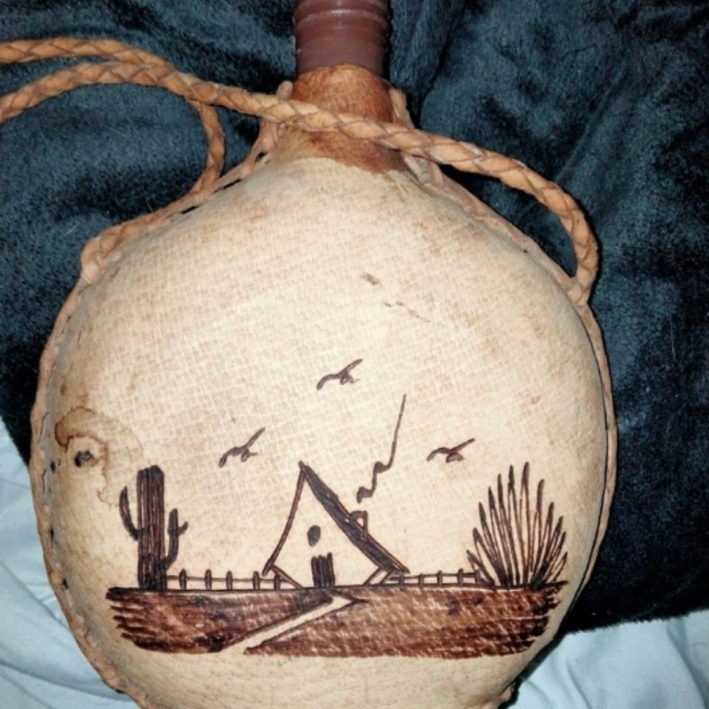 Old wooden canteen